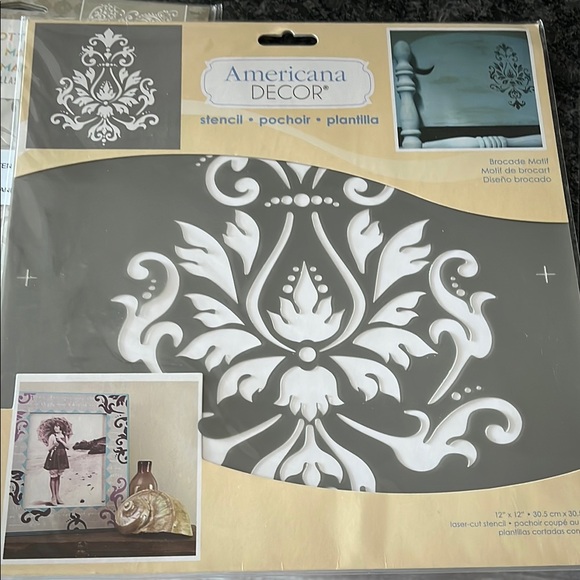 NWT Americana Decor Stencil Set - Paisley Design - Picture 4 of 4